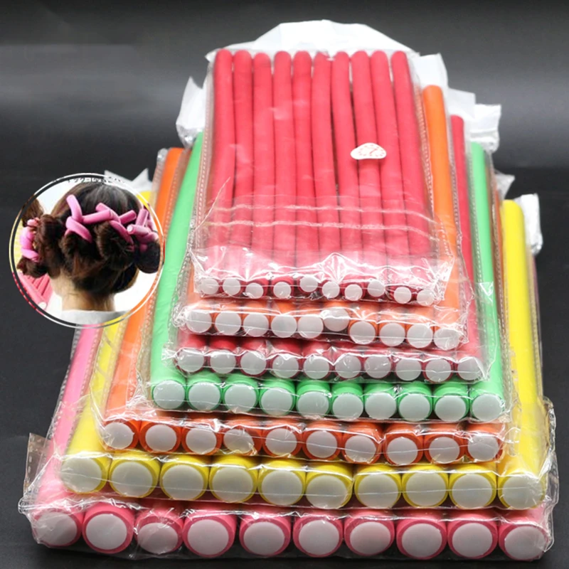 Hair Roller Set Flexi - 10 buah/set tongkat pengeriting rambut, alat