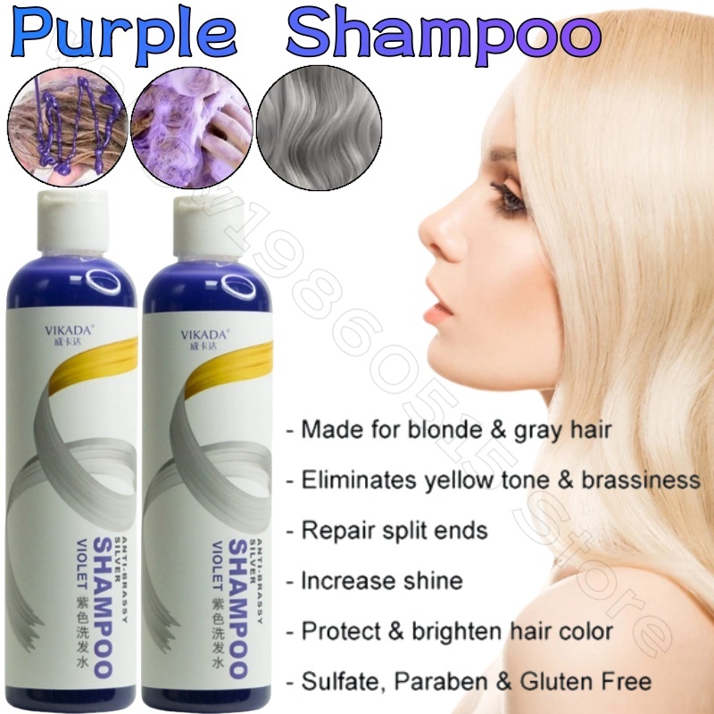 Purple Toning Shampoo - Sampo Ungu Pemutih Platinum Pirang Perak