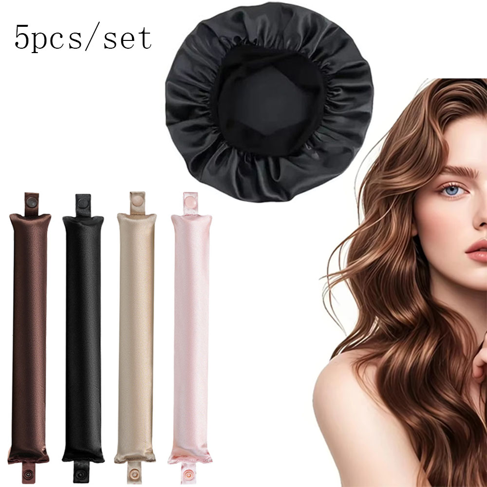 Hair Roller Set Flexi - 5pcs Set Tongkat Keriting Tanpa Panas
