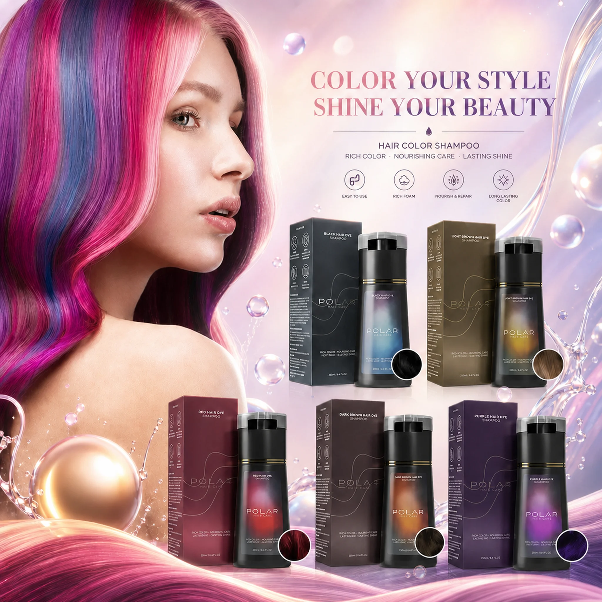 Purple Toning Shampoo - Shampo Pewarna Rambut Untuk Rambut Beruban
