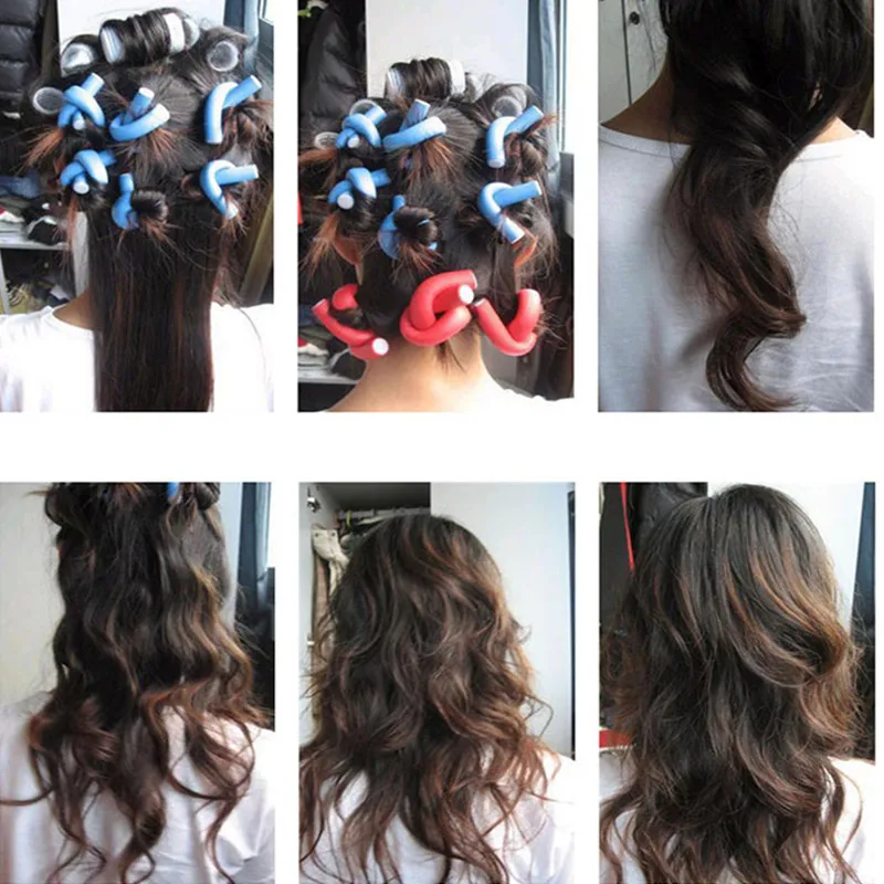 10 buah/set tongkat pengeritin - Hair Roller Set Flexi ulasan dan harga