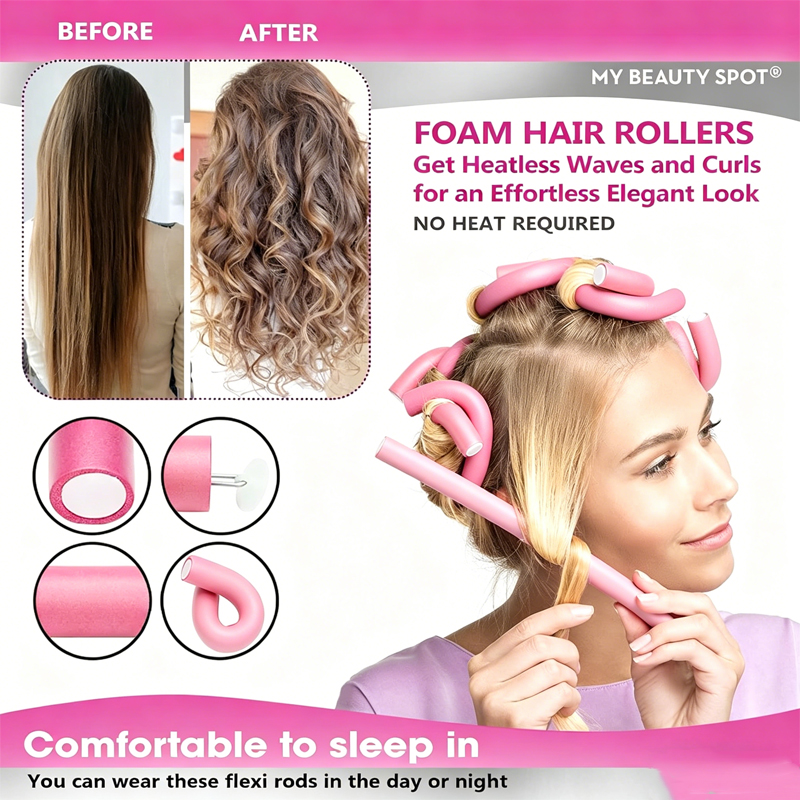 6pcs/pak Alat Pengeriting Ramb - Hair Roller Set Flexi ulasan dan harga