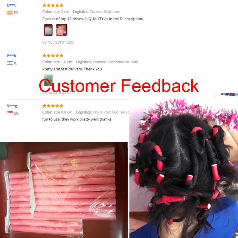 10 Pcs/set Lembut Rambut Penge - Hair Roller Set Flexi ulasan dan harga